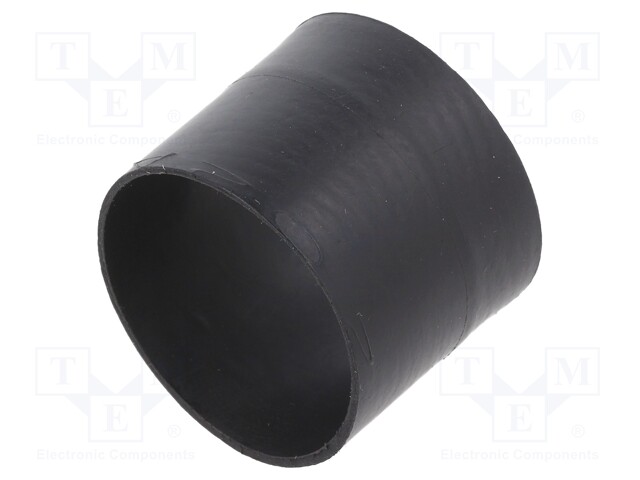 Heat shrink boot; glueless,straight; L: 38.1mm; black; elastomer