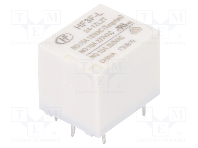 Relay: electromagnetic; SPDT; Ucoil: 24VDC; 10A/277VAC; 10A/30VDC