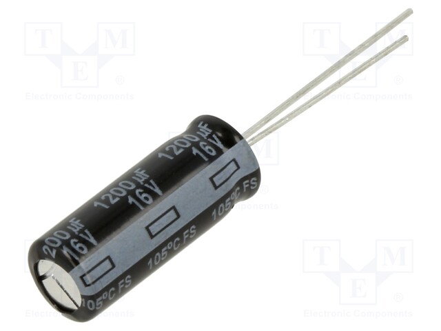 Capacitor: electrolytic; low impedance; THT; 1200uF; 16VDC; ±20%