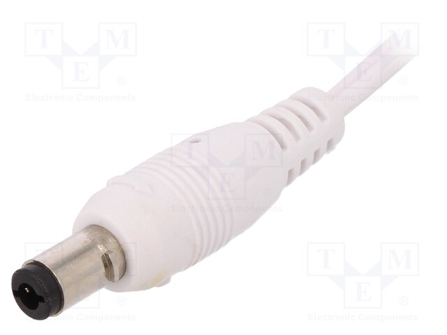 Plug; DC supply; female; 5,5/2,5mm; with lock,with lead; 2A; 16VDC