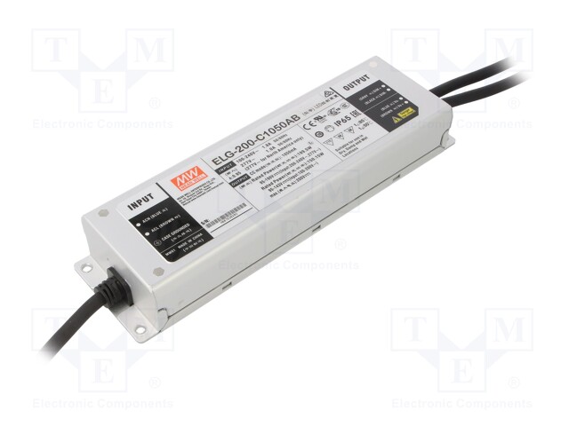 Power supply: switched-mode; LED; 199.5W; 95÷190VDC; 525÷1050mA