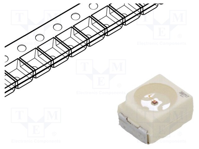 LED; SMD; 3030,PLCC2; orange; 180÷355mcd; 3x3x2.1mm; 120°; 20mA