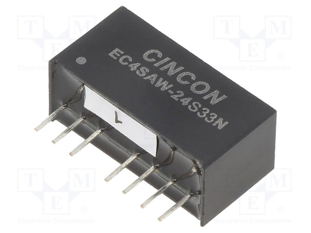 Converter: DC/DC; 5/6W; Uin: 9÷36V; 3.3VDC; Iout: 1500mA; SIP8; 4.8g