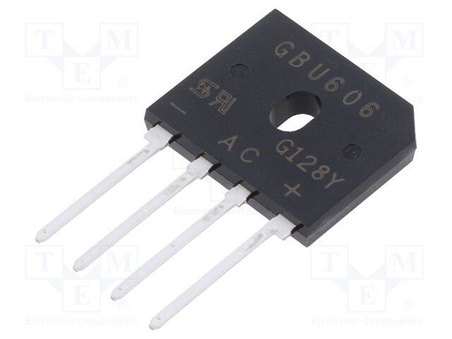 Bridge rectifier: single-phase; Urmax: 800V; If: 6A; Ifsm: 175A