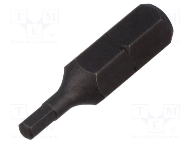 Screwdriver bit; hex key; HEX 2,5mm; Overall len: 25mm