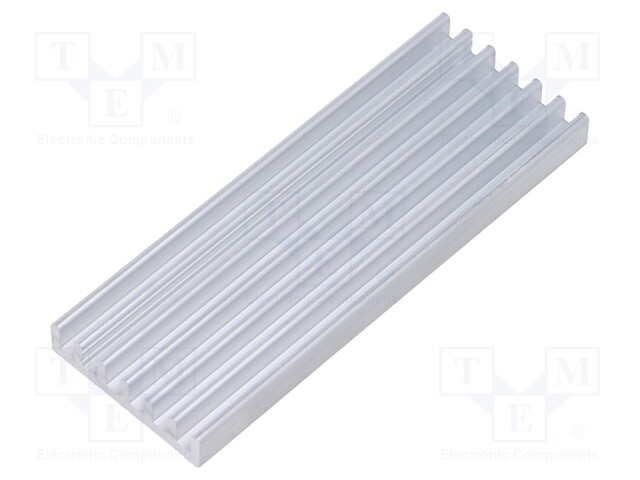 Heatsink: extruded; grilled; natural; L: 75mm; W: 27mm; H: 6mm; raw