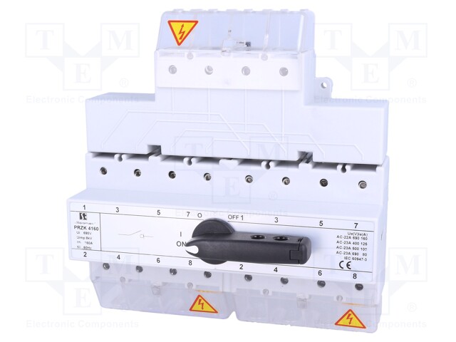 Switch: mains-generator; Stabl.pos: 3; 125A; I-0-II; Mounting: DIN