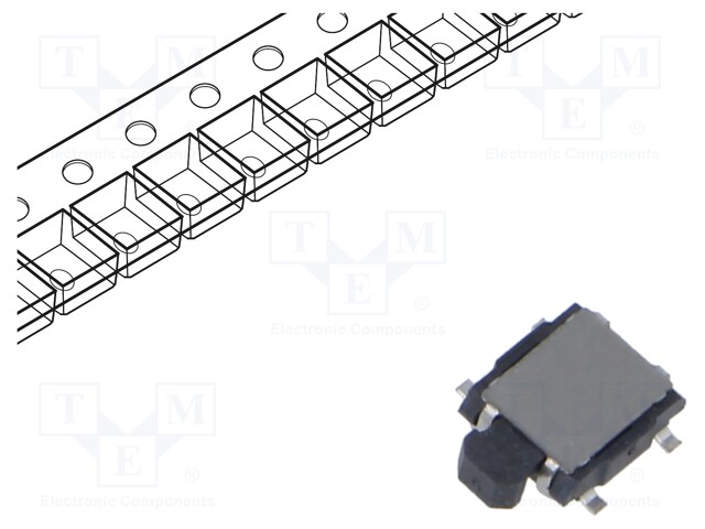 Microswitch TACT; SPST-NO; Pos: 2; 0.05A/12VDC; SMT; none; 1.8N