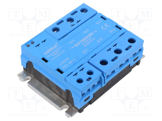 Relay: solid state; Ucntrl: 4÷30VDC; 50A; 24÷660VAC; 3-phase; IP20