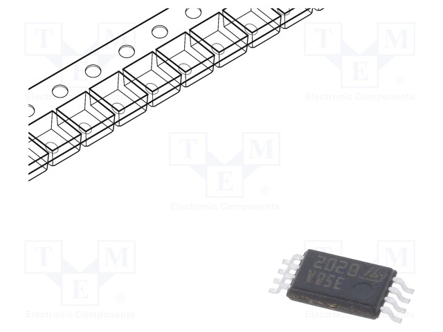 Operational Amplifier, 2 Amplifier, 1.1 MHz, 0.6 V/µs, 3V to 30V, TSSOP, 8 Pins