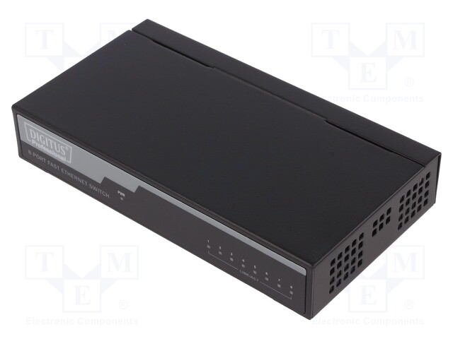 Switch Fast Ethernet; black; WAN:  RJ45; Features: uplink ports