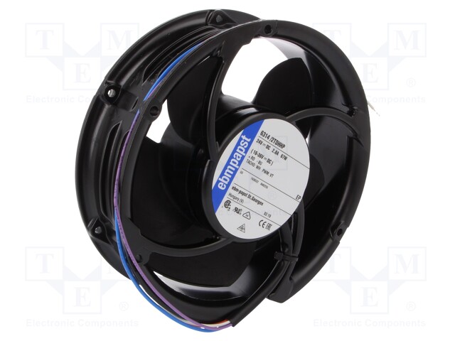 Fan: DC; axial; Ø172x51mm; 702m3/h; 69dBA; ball bearing; 7000rpm