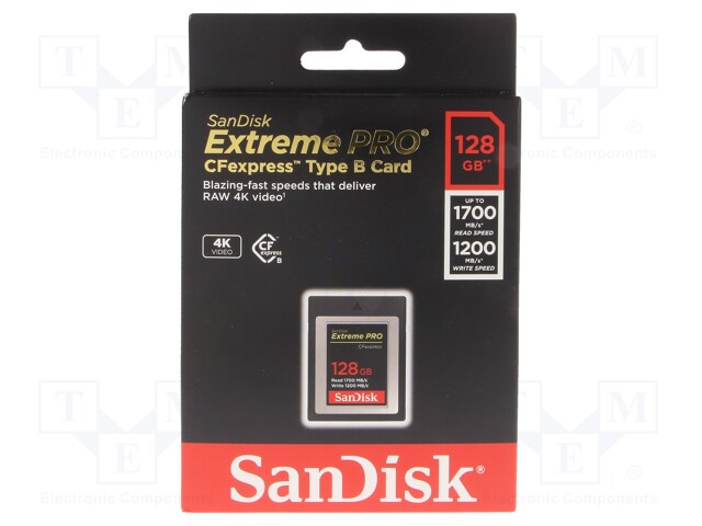 Memory card; Extreme Pro; CFexpress B; 128GB; Read: 1500MB/s