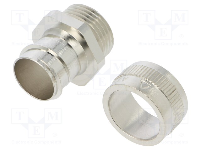 Straight terminal connector; ØBraid : 16mm; brass; -55÷260°C