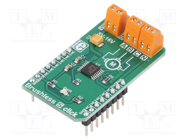 Click board; brushless motor driver; PWM; A4941; 3.3VDC