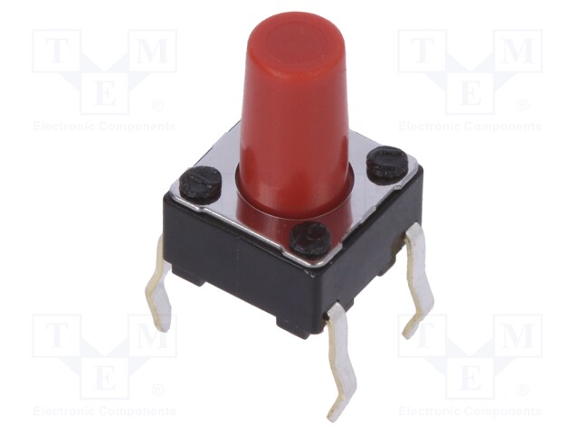 Microswitch TACT; SPST; Pos: 2; 0.05A/12VDC; THT; 2.6N; 6x6x3.5mm