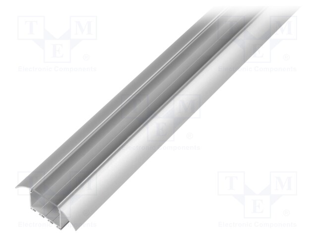 Profiles for LED modules; transparent; recessed; L: 1m; aluminium