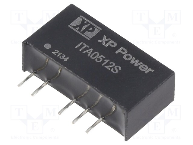 Isolated Board Mount DC/DC Converter, ITE, 2 Output, 1 W, 12 V, 41.6 mA, -12 V