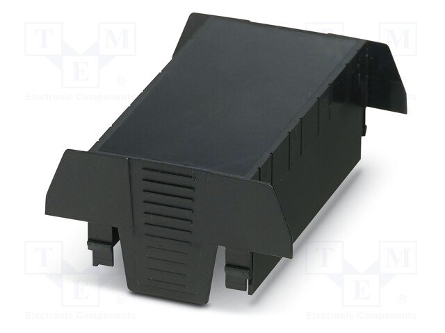 Cover; for enclosures; UL94HB; Series: EH 90 FLAT; Mat: ABS; black