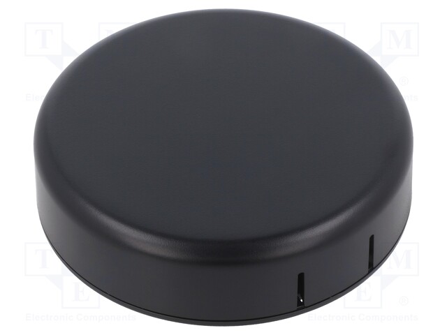 Enclosure: for alarms; Z: 20.3mm; ABS; black; Ø: 80mm