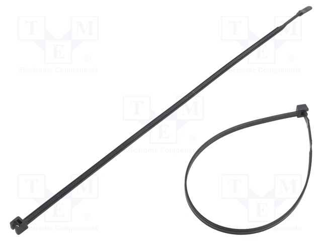 Cable tie; L: 290mm; W: 4.7mm; polyamide; 220N; black; Ømax: 75mm