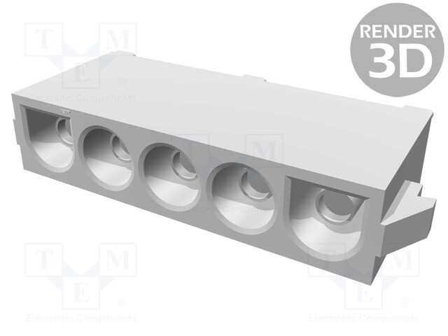 Socket; wire-board; female; Universal MATE-N-LOK; 6.35mm; PIN: 5