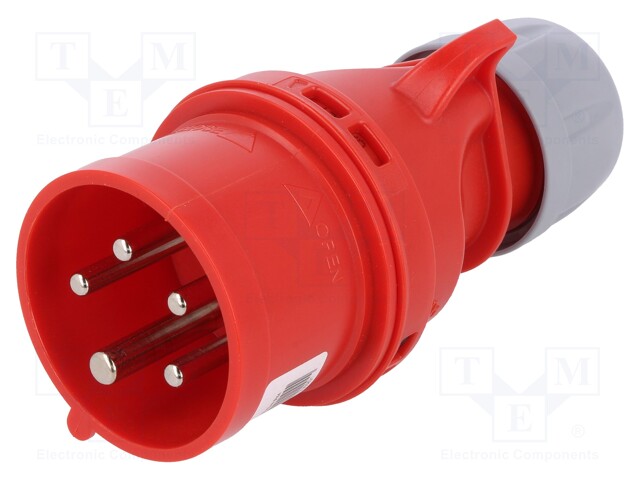 Connector: AC supply 3-phase; plug; male; 16A; 400VAC; IEC 60309