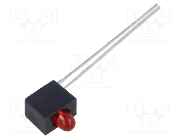 Circuit Board Indicator, Red, 1 LEDs, Through Hole, T-1 (3mm), 2 mA, 35 mcd