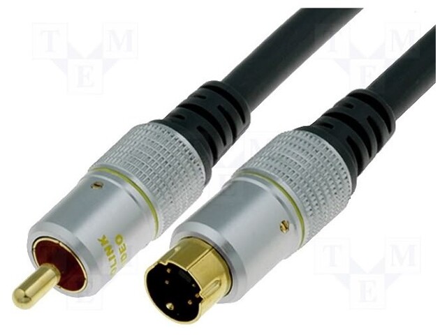 Cable; RCA plug,SVHS plug; 1.8m