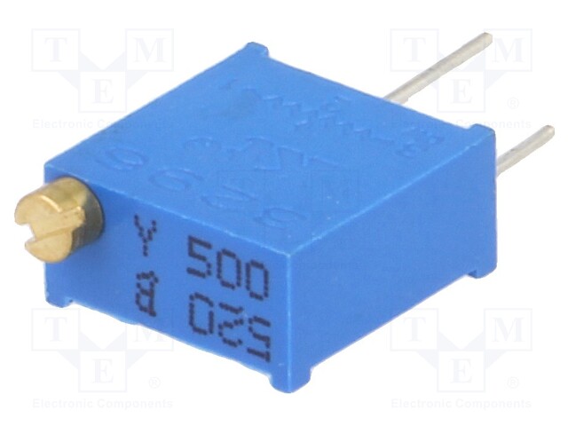 Potentiometer: mounting; multiturn; 500Ω; 500mW; THT; ±10%; linear