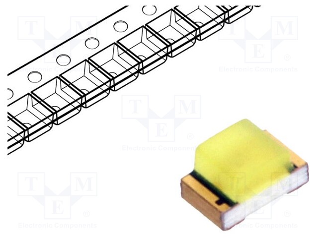 LED; SMD; 0805; white cold; 112÷450mcd; 130°; 20mA; 2.8÷3.8V; 70mW