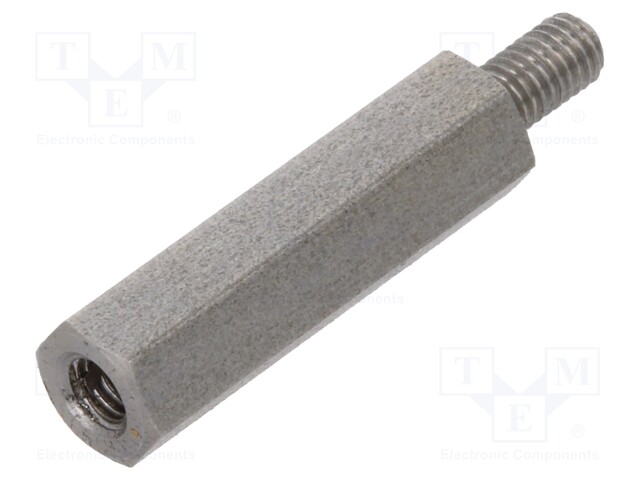 Screwed spacer sleeve; Int.thread: M3; 20mm; Ext.thread: M3