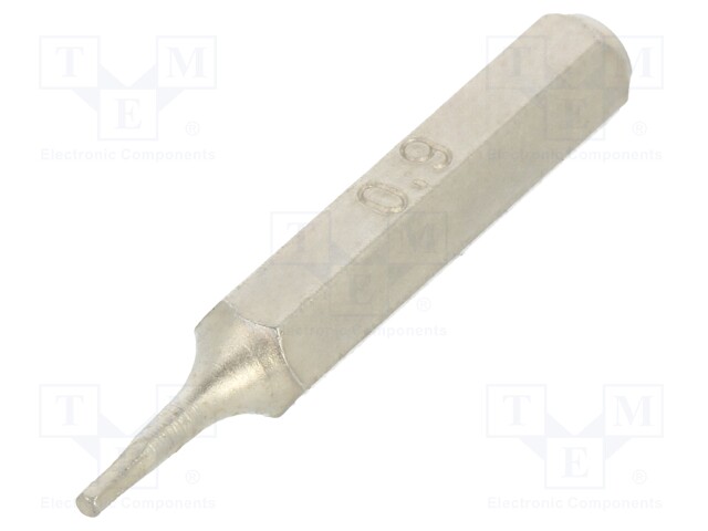 Screwdriver bit; Allen hex key; HEX 0,9mm; Overall len: 27mm