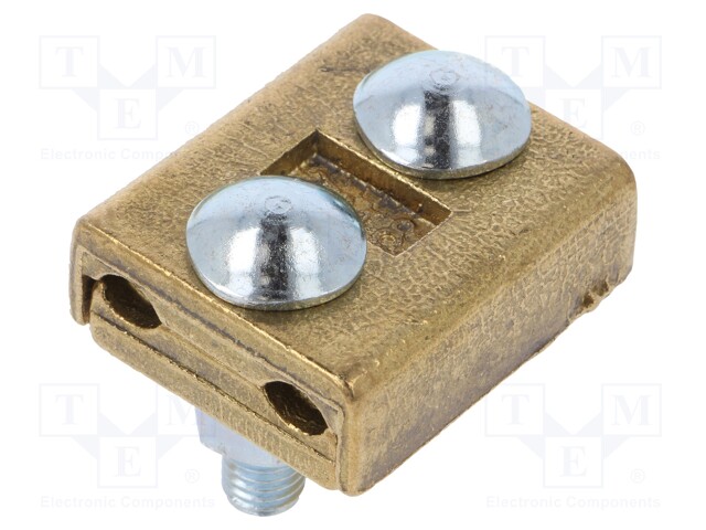 Brass; 40mm2; none; screw terminal; for cable; straight; Mat: brass