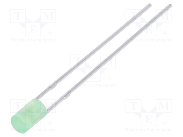 LED; 3mm; green; 1300÷2200mcd; 110°; Front: flat; without flange