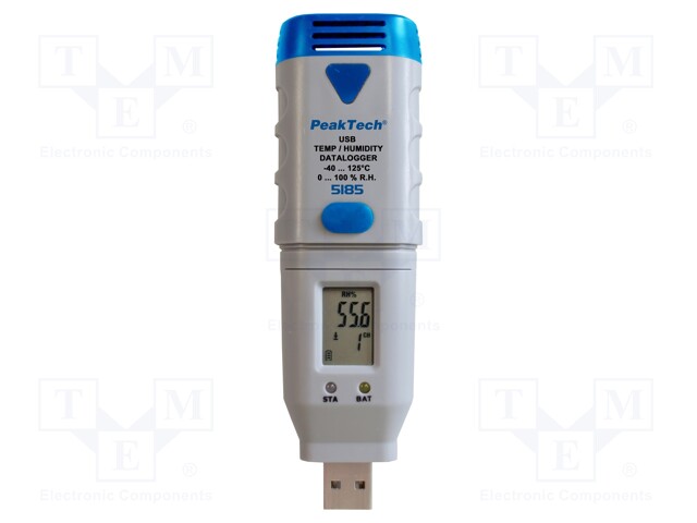 Data logger; ambient temperature,humidity; ±0,3°C; ±3%; IP20