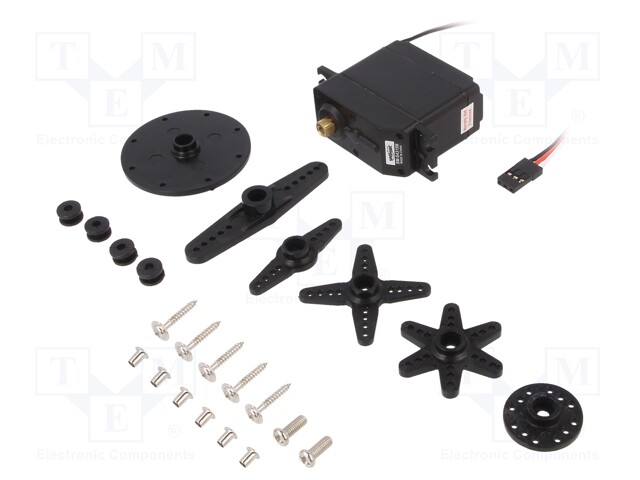 Motor: servo; 4.8÷6VDC; standard; analogue; 77.7g; 41.3x20.7x40mm