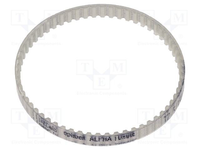 Timing belt; T2.5; W: 4mm; H: 1.3mm; Lw: 150mm; Tooth height: 0.7mm