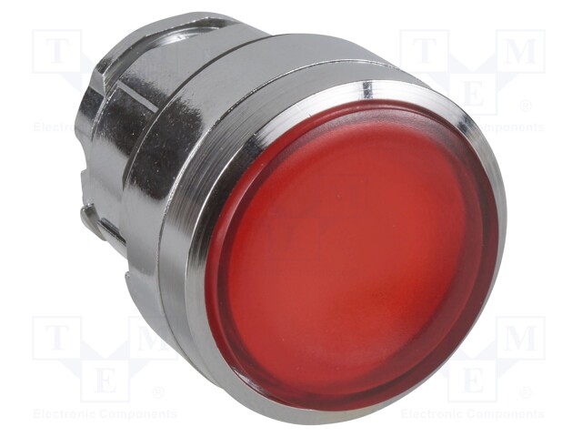 Switch: push-button; Stabl.pos: 1; 22mm; red; IP66; Pushbutton: flat