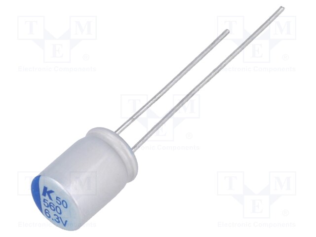 Capacitor: polymer; 220uF; 6.3VDC; ESR: 20mΩ; A750; THT; ±20%; 2000h