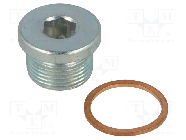 Hexagon head screw plug; Thread: M24; Pitch: 1,5; Gasket: copper