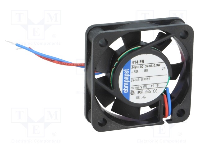 Fan: DC; axial; 40x40x10mm; 9m3/h; 26dBA; slide bearing; 6000rpm