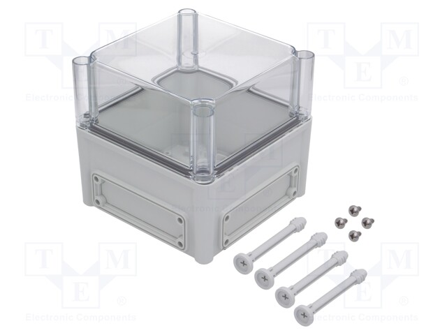 Enclosure: wall mounting; X: 190mm; Y: 190mm; Z: 180mm; EK; grey; IK08