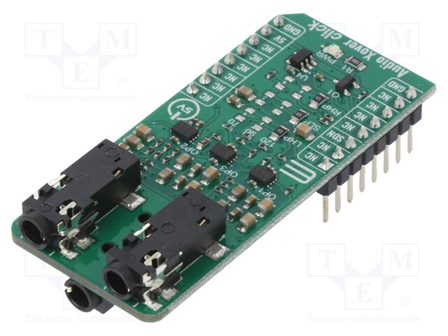 Click board; amplifier; GPIO; MCP6H012; 5VDC