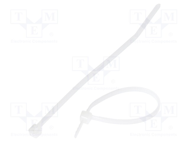 Cable tie; L: 99mm; W: 2.5mm; polyamide; 80N; natural; Ømax: 22mm