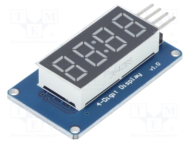 Module: display; LED display; 3.3÷5VDC; TM1637; 42x24x12mm; module