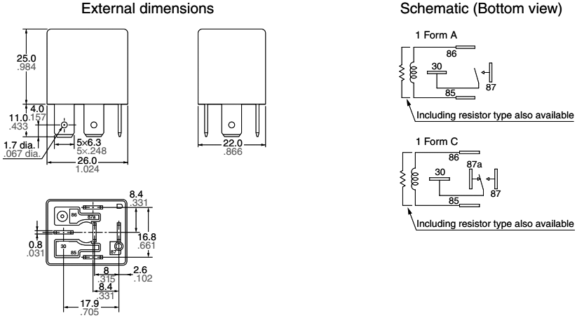 Relay: electromagnetic; SPDT; Ucoil: 12VDC; 40A; automotive; 103Ω