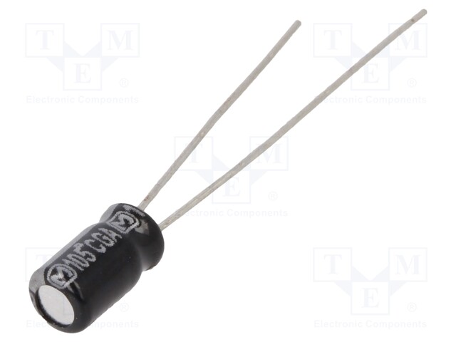 Capacitor: electrolytic; THT; 6.8uF; 35VDC; Ø4x7mm; Pitch: 1.5mm