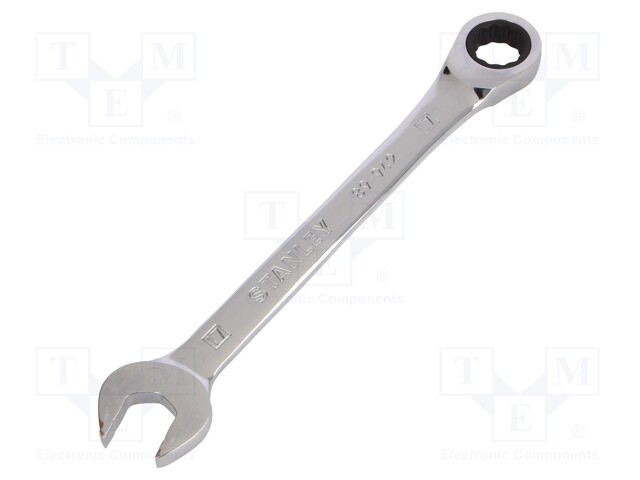 Key; combination spanner,with ratchet; 17mm; nickel plated