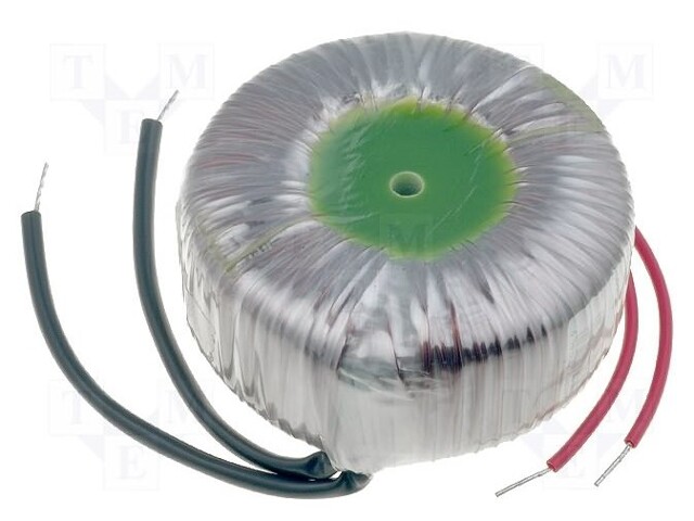 Transformer: toroidal; 50VA; 230VAC; 8V; 6.28A; 0.7kg; Leads: cables